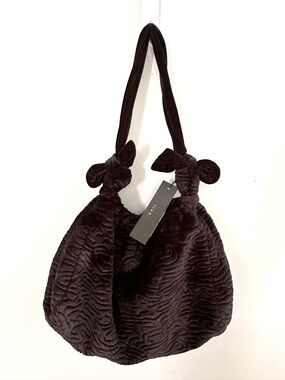 F.L.A.G. Collection - Black Velvet Purse, Shoulder Bag, NWT, Bow Details